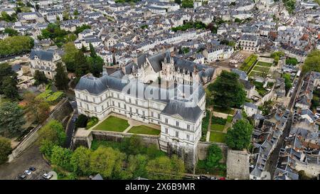 Drohnenfoto Blois Castle Frankreich Europa Stockfoto