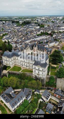 Drohnenfoto Blois Castle Frankreich Europa Stockfoto