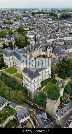 Drohnenfoto Blois Castle Frankreich Europa Stockfoto