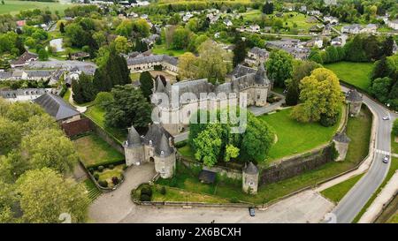 Drohnenfoto Schloss Pompadour Frankreich Europa Stockfoto