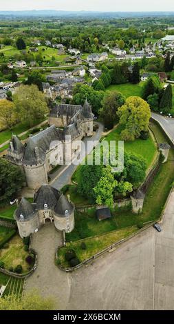 Drohnenfoto Schloss Pompadour Frankreich Europa Stockfoto