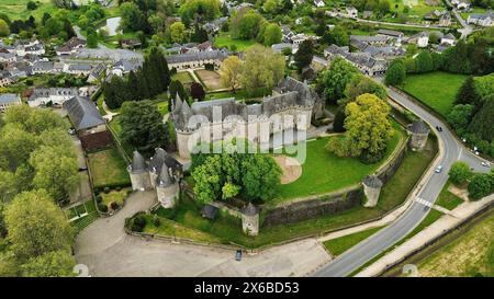 Drohnenfoto Schloss Pompadour Frankreich Europa Stockfoto