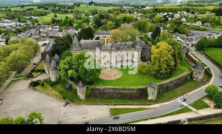 Drohnenfoto Schloss Pompadour Frankreich Europa Stockfoto