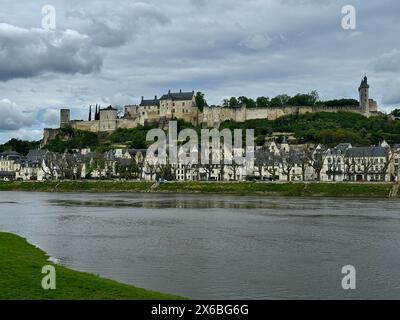 Chinon Königliche Festung Frankreich Europa Stockfoto