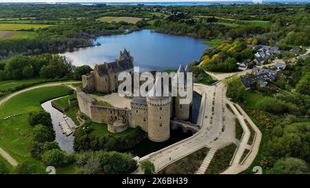 Drohnenfoto Schloss Suscinio Frankreich europa Stockfoto