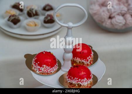 Tischset für ostermahlzeit Stockfoto