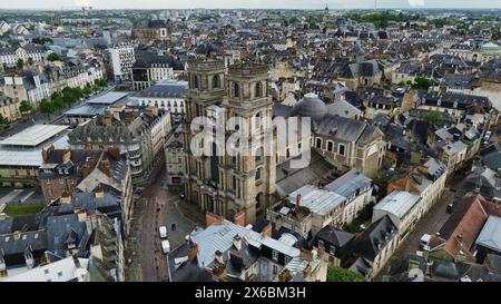 Drohnenfoto Rennes Kathedrale Frankreich Europa Stockfoto