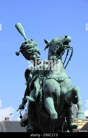 Schloss Luneville, bekannt als „Le Versailles Lorrain“. Skulptur von Antoine Charles Louis de Lasalle. Luneville, Lothringen, Frankreich Stockfoto