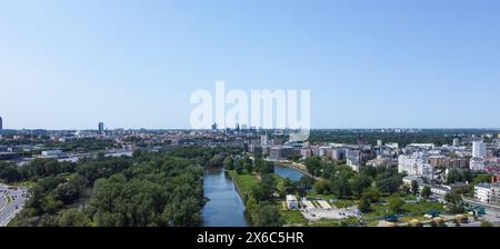 Luftaufnahmen Warschau Stockfoto