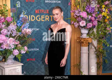 New York, New York, USA. Mai 2024. (NEU) Netflix's „Bridgerton“ Staffel 3 World Premiere. 13. Mai 2024, New York, New York, USA: Hannah New nimmt am 13. Mai 2024 in New York City an Netflix’s „Bridgerton“-Saison 3 in New York City Teil. (Foto: M10s/TheNews2) (Foto: M10s/Thenews2/Zumapress) (Bild: © Ron Adar/TheNEWS2 Via ZUMA Press Wire) NUR ZUR REDAKTIONELLEN VERWENDUNG! Nicht für kommerzielle ZWECKE! Stockfoto