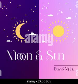 Mondsonnenkonzept Stock Vektor