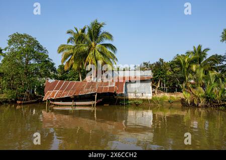 Entlang des Mekong in Vietnam Stockfoto