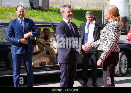 Oslo 20240514. Dänemarks König Frederik und Königin Mary besuchen zusammen mit Kronprinz Haakon und Kronprinzessin Mette-Marit Oslo Science City und MiNaLab. Foto: Lise Åserud / NTB / POOL Stockfoto