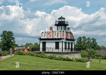 Leuchtturm. Shelburne Museum, Shelburne, Burlington, New Hampshire, Vereinigte Staaten von Amerika Stockfoto