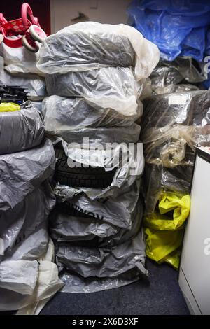 Nahbereifung im Auto-Reparaturzentrum Stockfoto