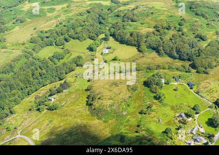 Hubschrauberflugzeug im Eryri-Nationalpark Stockfoto