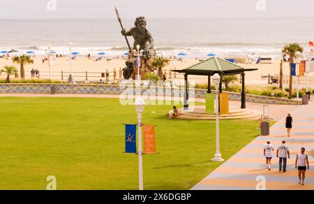 Malerischer Blick auf Virginia Beach in Chesapeake Bay, Virginia, USA. Stockfoto