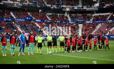 Pamplona, Spanien. Mai 2024. Sport. Fußball/Fußball. Das Fußballspiel der La Liga EA Sports zwischen CA Osasuna und RCD Mallorca fand am 14. Mai 2024 im El Sadar Stadion in Pamplona (Spanien) statt. Kredit: Inigo Alzugaray/Cordon Press Kredit: CORDON PRESS/Alamy Live News Stockfoto