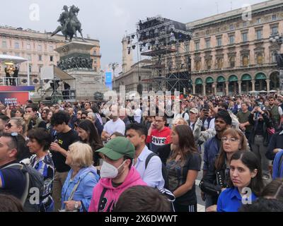 Mailand, Italien. Mai 2024. Generalproben für das große Konzert auf der Piazza Duomo Mailand für Radio Italia. Quelle: Unabhängige Fotoagentur/Alamy Live News Stockfoto