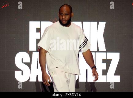Frank Sanchez während der feierlichen Ankunft in der Boulevard City Music World, Riad, Saudi-Arabien. Der Titelkampf zwischen Tyson Fury und Oleksandr Usyk findet am Samstag, den 18. Mai, statt. Bilddatum: Dienstag, 14. Mai 2024. Stockfoto