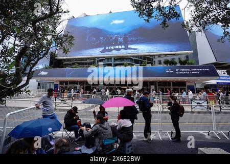 Cannes, Frankreich. Mai 2024. CANNES - 14. MAI: Illustrationen während der 77. Filmfestspiele von Cannes am 14. Mai 2024 im Palais des Festivals in Cannes, Frankreich Stockfoto