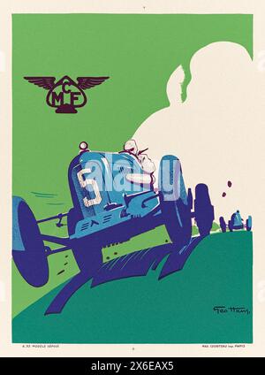 MCF (Motorcycle Club of France) 1935 Poster des französischen Künstlers Géo Ham (1900–1972). Kredit: Privatsammlung / AF Fotografie Stockfoto