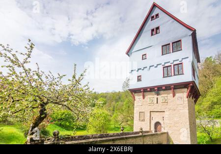 Rothenburg ob der Tauber: Haus Wohnturm Topplerschlösschen in Mittelfranken, Mittelfranken, Bayern, Deutschland Stockfoto