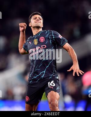 Manchester City's Rodri nach dem Spiel der Premier League im Tottenham Hotspur Stadium in London. Bilddatum: Dienstag, 14. Mai 2024. Stockfoto