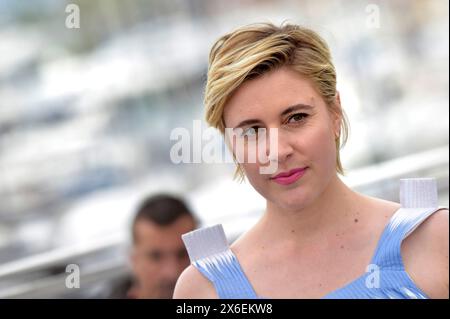 Cannes, Frankreich. Mai 2024. Jurypräsidentin Greta Gerwig nimmt am Fotogespräch der Jury beim 77. Filmfestival in Cannes am 14. Mai 2024 im Palais des Festivals Teil. Foto: Rocco Spaziani/UPI Credit: UPI/Alamy Live News Stockfoto