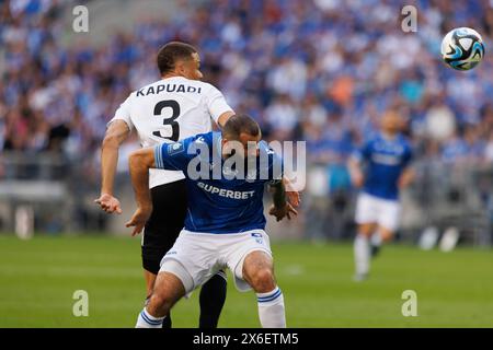 Steven Kapuadi, Michael Ishak während des PKO BP Ekstraklasa Spiels zwischen Lech Poznan und Legia Warszawa im Enea Stadium, Posen, Polen (Maciej Rogowsk Stockfoto