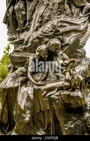 Feendetail, Peter Pan Statue, Kensington Gardens, London, England, U. K Stockfoto