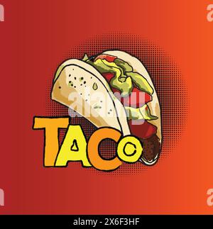 mexikanische Tacos-Illustration Stock Vektor