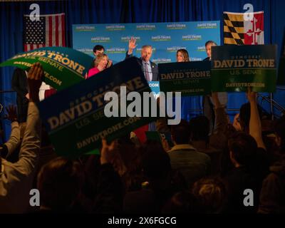 Baltimore, Maryland, USA. Mai 2024. DDAVID TRONE (D-MD) und Kandidat für den Senat gibt sein Rennen gegen seine führende demokratische Kandidatin Angela Alsobrooks zu. (Credit Image: © Sue Dorfman/ZUMA Press Wire) NUR REDAKTIONELLE VERWENDUNG! Nicht für kommerzielle ZWECKE! Stockfoto