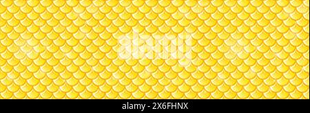 Hellgelbe Skalen bilden eine nahtlose Textur Stock Vektor