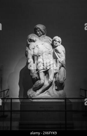 Florenz, Italien - 29. Dezember 2023: Palestrina Pieta von Michelangelo Buonarroti in der Galleria dell'Accademia di Firenze, oder Galerie der Akademie Stockfoto