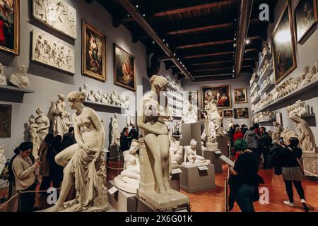 Florenz, Italien - 29. Dezember 2023: Die Galleria dell'Accademia di Firenze, oder 'Galerie der Akademie von Florenz', ein Kunstmuseum in Florenz, Italien Stockfoto