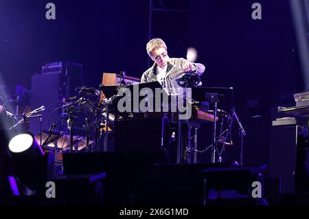 Jean-Michel Jarre live beim Starmus Eröffnungskonzert „Bridge from the Future“ auf der Open Air Bühne. Bratislava, 12.05.2024 Stockfoto