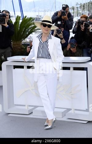 Meryl Streep beim Photocall anlaesslich der Verleihung der Goldenen Ehrenpalme für ihr Lebenswerk am 14.05.2024 im Rahmen vom 77. Filmfestspiele In Cannes Stockfoto