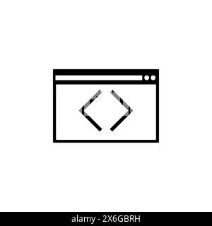 Web-Programmierung, Anwendungsbearbeitung Digital Code Flat Vektor-Symbol. Einfaches, ausgefülltes Symbol auf weißem Hintergrund. Web-Programmierung, Code-Zeichen-Desig Stock Vektor