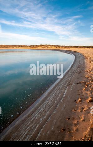 Strand Le Veillon und Mündung von Payre, Talmont-Saint-Hilaire, Vendee (85), Region Pays de la Loire, Frankreich Stockfoto