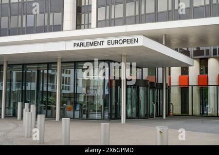 Europäisches Parlament, Gebäude Winston Churchill, Avenue du President Robert Schumann, Straßburg, Département Bas-Rhin, Frankreich Stockfoto