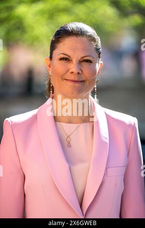 Stockholm, Schweden. Mai 2024. Kronprinzessin Victoria am 25. Jahrestag des Strama-Tages in Hasselbacken in Stockholm. Strama ist das nationale Netzwerk, das gegen Antibiotikaresistenzen mit dem Ziel arbeitet, Antibiotika als wirksame Medikamente gegen bakterielle Infektionen zu erhalten. Stockholm, Schweden am 15. Mai 2024.Foto: Anders Wiklund/TT/Code 10040 Credit: TT News Agency/Alamy Live News Stockfoto