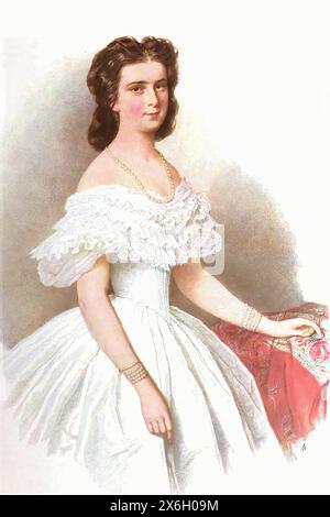 Elisabeth von oesterreich geb. 24. Dezember 1837 als Elisabeth Amalie Eugenie von Wittelsbach, Herzogin in Bayern in München, Königsreich Bayern, ges Stockfoto