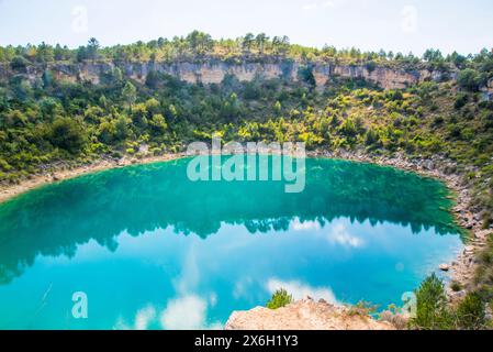 Laguna del Tejo. Lagunas de Cañada del Hoyo, Cuenca Provinz, Castilla La Mancha, Spanien. Stockfoto