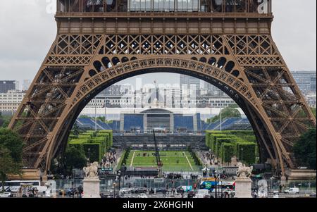 AUSTRAGUNGSORT DES OLYMPISCHEN WETTBEWERBS PARIS 2024 INSTALLATION CHAMP DE MARS PARIS Stockfoto