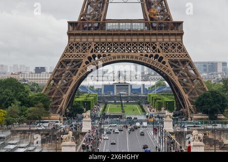 AUSTRAGUNGSORT DES OLYMPISCHEN WETTBEWERBS PARIS 2024 INSTALLATION CHAMP DE MARS PARIS Stockfoto