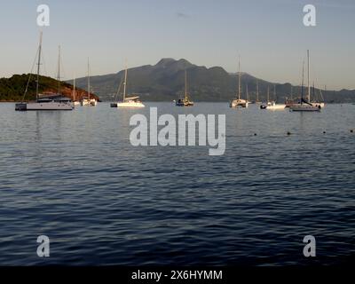 Am frühen Morgen in der Bucht von Terre-de-Haut, les Saintes, Guadeloupe, französisch-westindien, Stockfoto