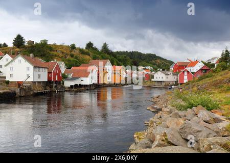 Sogndalstrand Stadt in Südnorwegen. Stadt in Rogaland County. Stockfoto