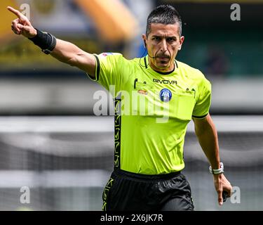 Verona, Italien, 12.05.24: Schiedsrichter Livio Marinelli während des Serie A Spiels zwischen Hellas Verona und Turin im Bentegodi Stadion in Verona, Italia Soccer (Cristiano Mazzi/SPP) Credit: SPP Sport Press Photo. /Alamy Live News Stockfoto