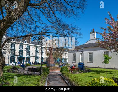 Blick in Richtung Ramsay Court House, Water Street, Ramsey, Isle of man, England, UK Stockfoto